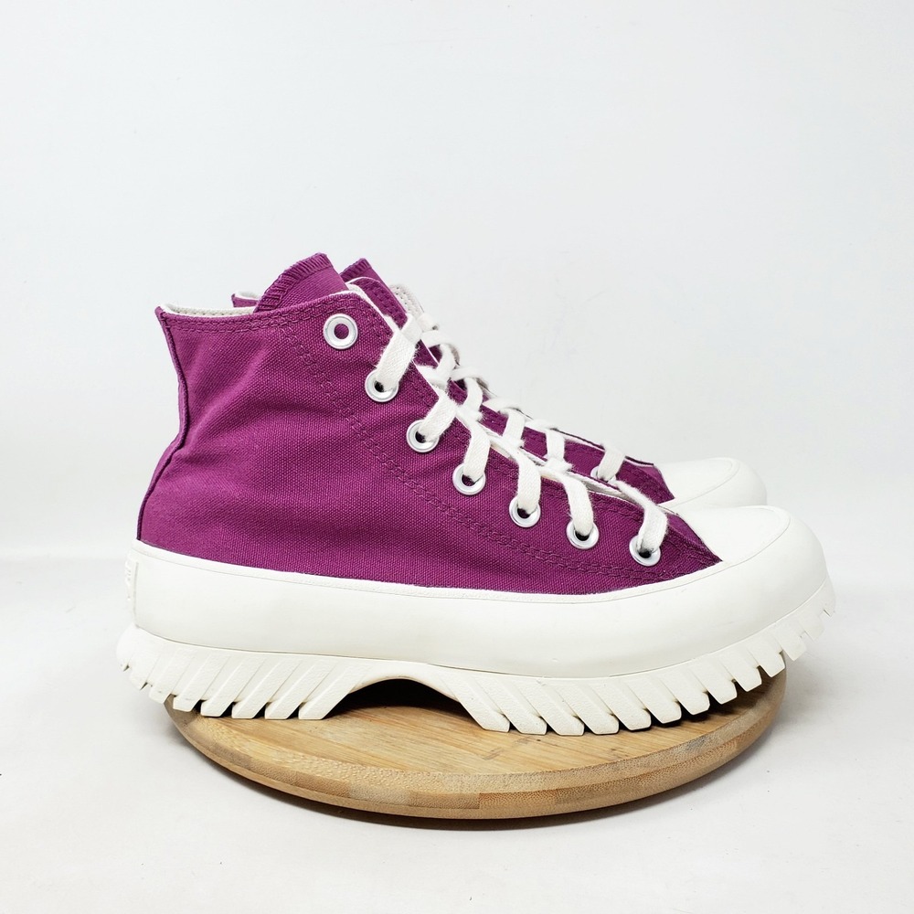 Converse Chuck Taylor All Star Hi Lugged 2.0 Shoes Womens 6.5 Purple Platform - Picture 6 of 13